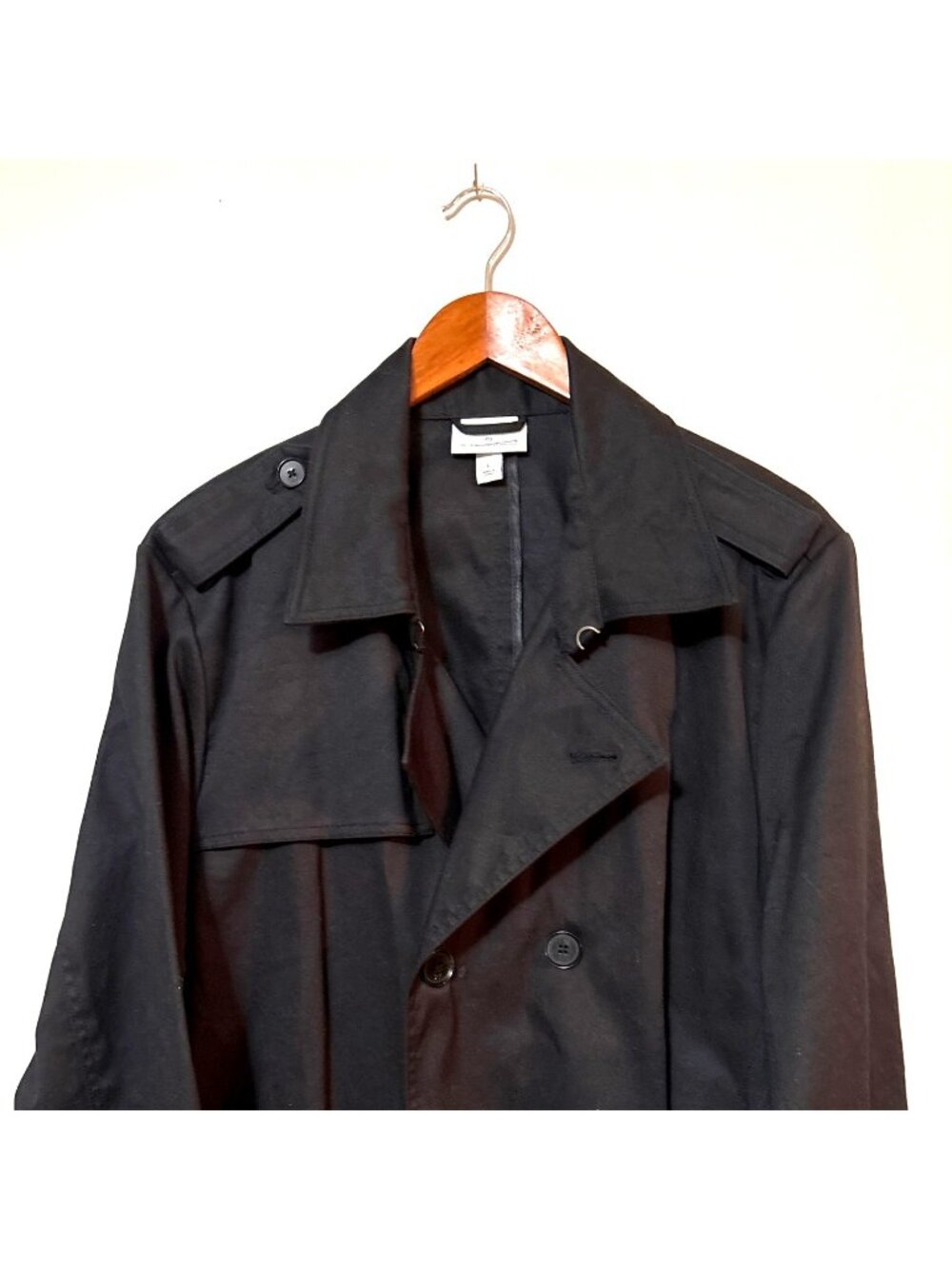 3.1 Phillip Lim 20th Anniversary Collection Black Double-Breasted Trench Coat L - Picture 2 of 5